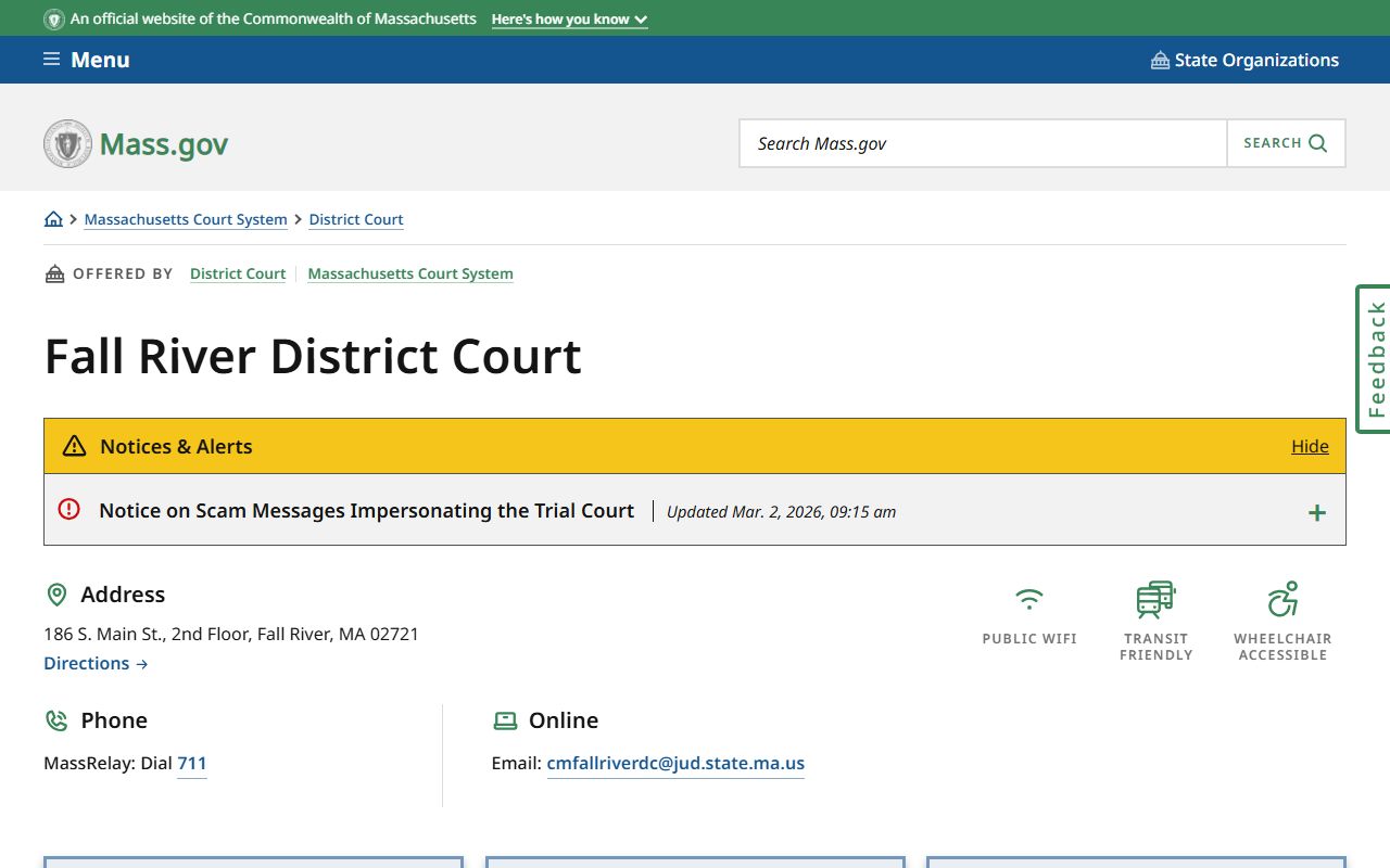 Fall River District Court - felony records