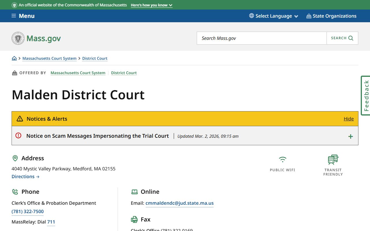 Malden District Court - Malden felony records