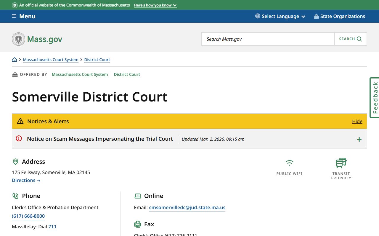 Somerville District Court - Somerville felony records
