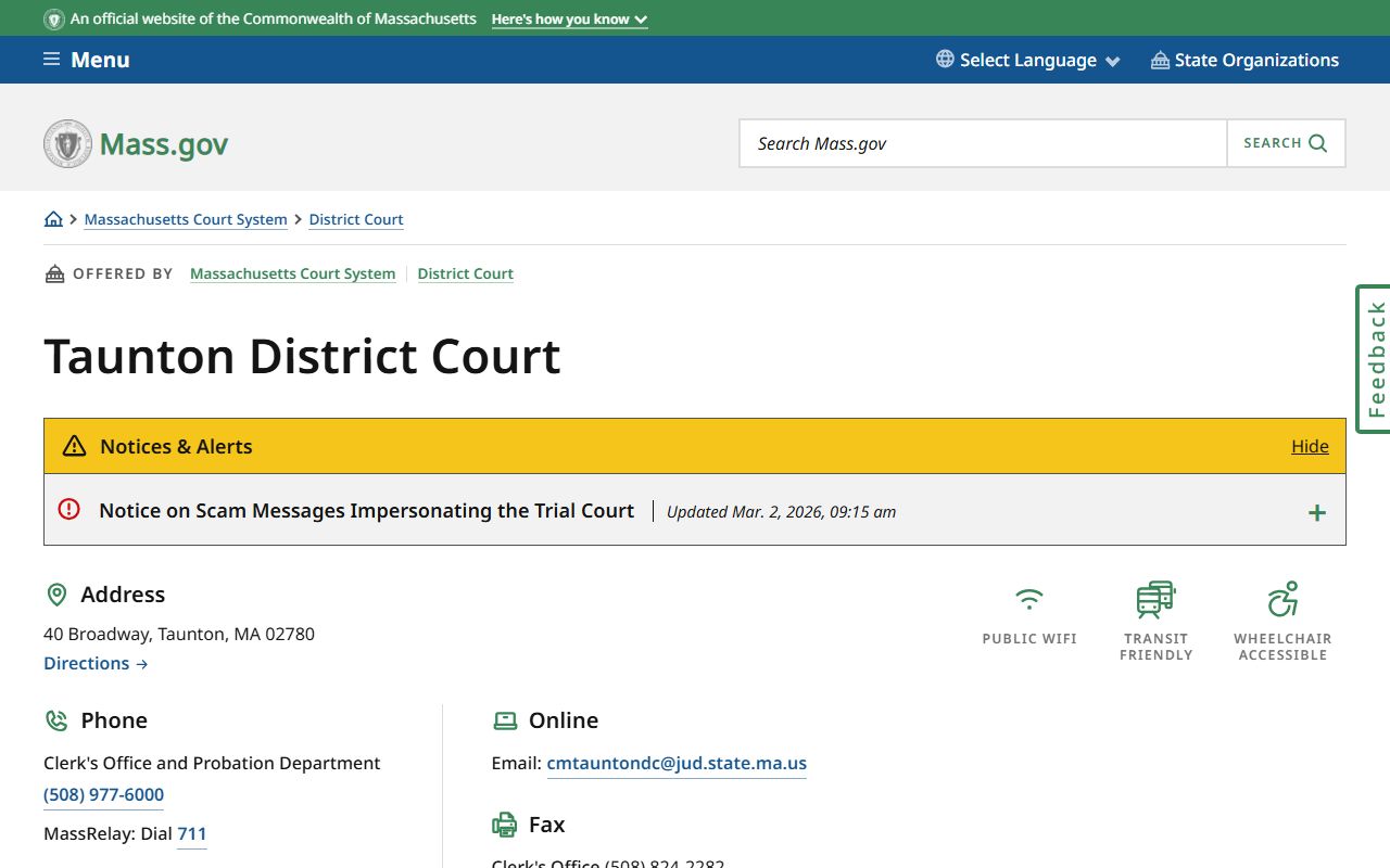 Taunton District Court - Taunton felony records