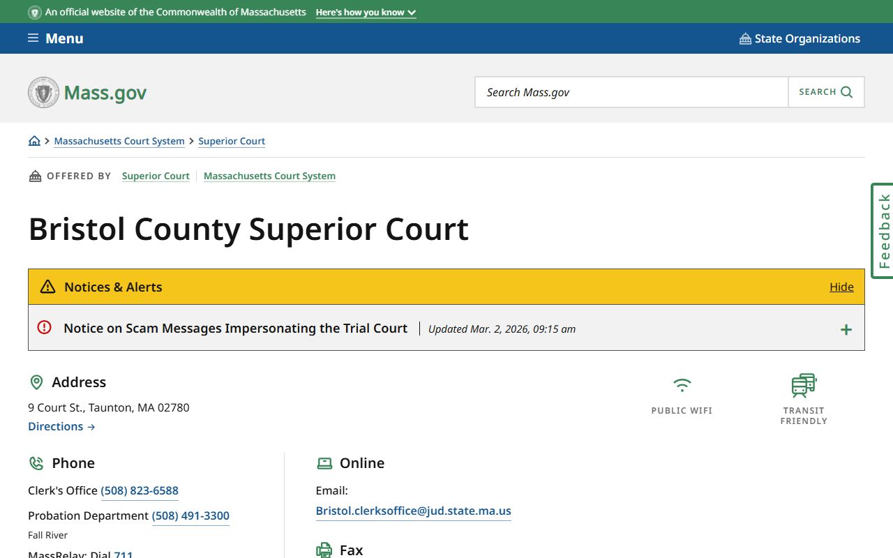 Bristol County Superior Court felony records