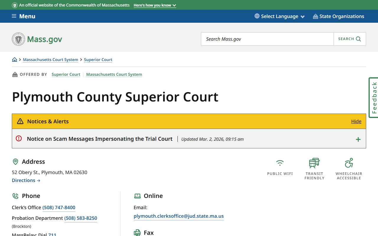 Plymouth County Superior Court felony records